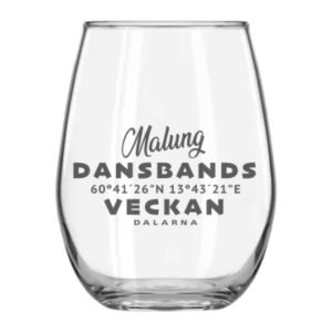 Dricksglas med Dansbandsveckan tryck.