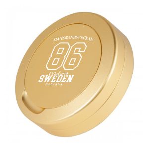 Snusdosa med Dansbandsveckan tryck.